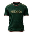 thumbnail image 2 of Mexico 2026 Soccer Cup Jersey for Men, V-Neck Short Sleeve T-Shirt, Retro Cactus & Sun Graphic Sports Soccer Top, Breathable Fan Support Tee, 1 Pack Dark Green S, 2 of 4