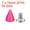Rose Red, variant on 50 Sets Cone Spikes Studs 7x10mm Studs and Spike Screw Back Rivet Red