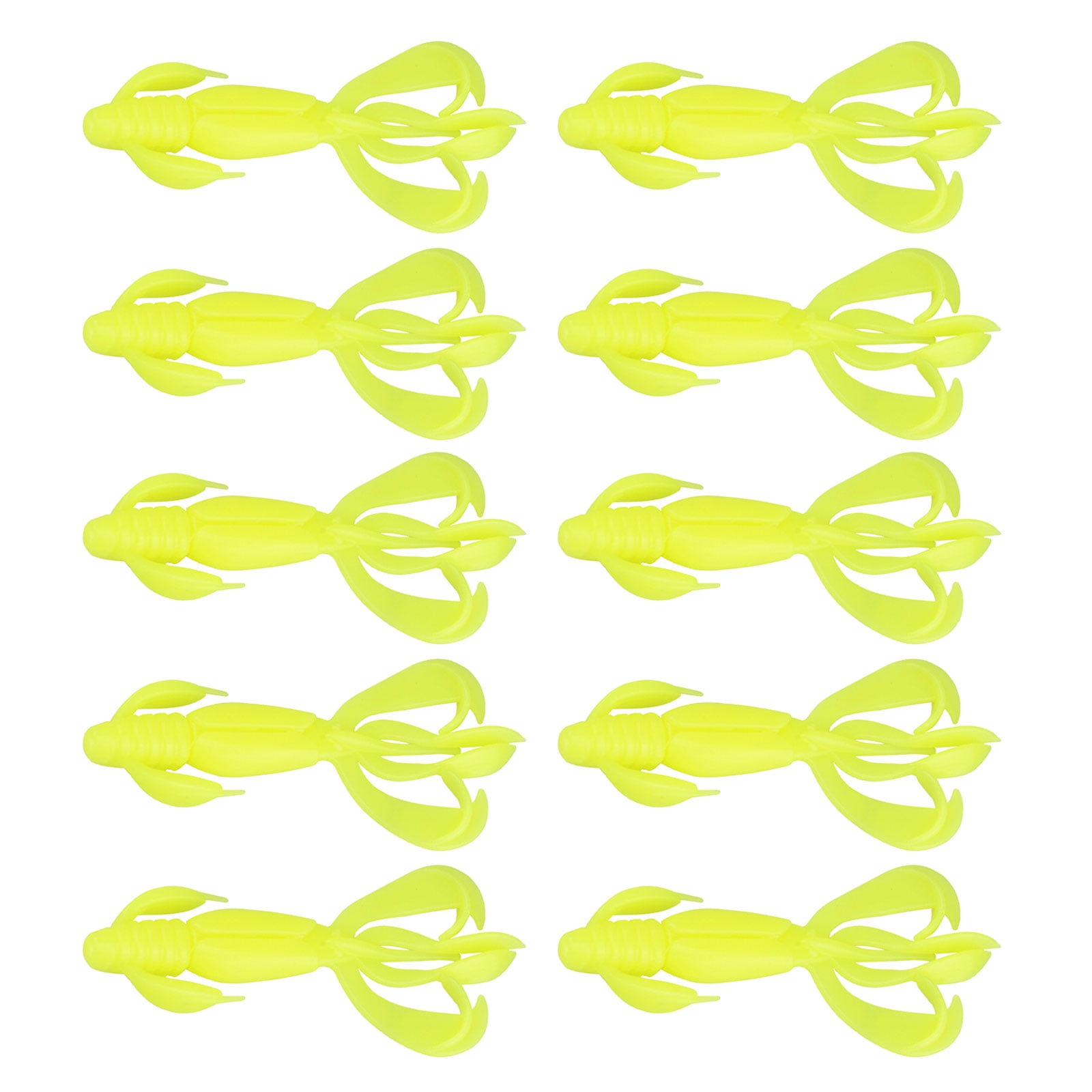 10Pcs Fishing Crawfishes Lure Soft Shrimp Baits Artificial Swimbait Soft Plastic Lures for Freshwaters Saltwater