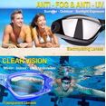 thumbnail image 2 of Gafas de Natacion Labg Con Clip Nariz y Tapones Antiempaño UV Negro, 2 of 5