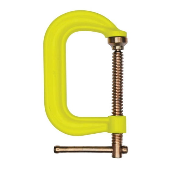 Bessey 013-CDF404CHV Drop Forged C Clamp, Hi-Vis Yellow - 4 in.