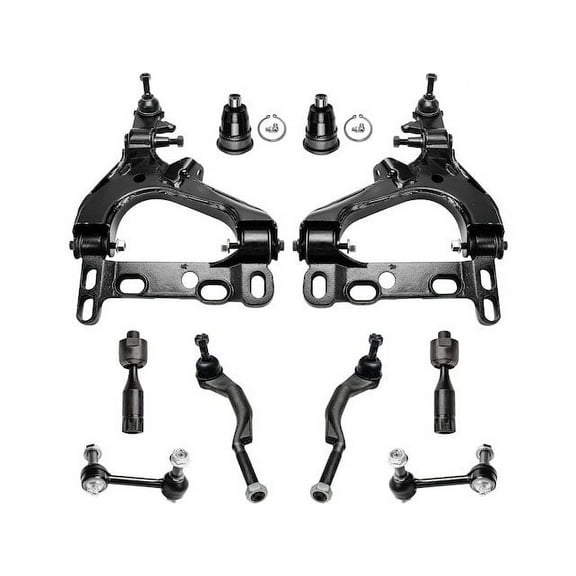 Front Control Arm Ball Joint Tie Rod and Sway Bar Link Kit - Compatible with 2004 - 2007 Buick Rainier 2005 2006
