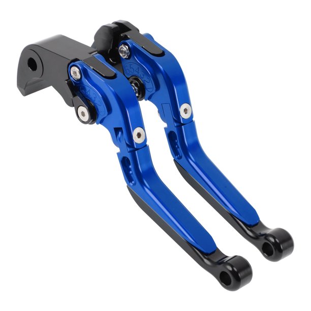 Palancas de freno y embrague cortas/largas únicas para Suzuki GSXR600 2006-2025, palanca de freno ajustable en 6 posiciones, mango azul con extremo negro, 1 par