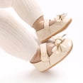 thumbnail image 2 of Zanarzt Newborn Girl Shoes Baby Girls Mary Jane Shoes Cute Bow Leather Princess Shoes Soft Sole Anti-Slip Newborn First Walking Shoes Dress Shoes Beige,US 4, 2 of 8