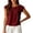a-146Red32, variant on Womens Cap Sleeve Boat Neck Front Pleated Solid Color Loose Crop Tops Light Summer Office Relaxed Fit Casual Blouses For Ladies Casual Top Black S