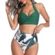 thumbnail image 3 of Swimsuits For Women, Women Vintage Swimsuit Two Piece Retro Halter Ruched, 3 of 5