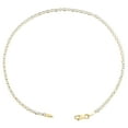 thumbnail image 3 of 10K Yellow Gold 2mm Diamond Cut Solid Anchor Mariner Bracelet / Anklet 10 Inch, 3 of 3