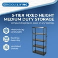 thumbnail image 3 of Gracious Living Knect-A-Shelf Heavy-Duty 5-Shelf Plastic Shelving Unit, 3 of 11