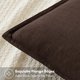 thumbnail image 2 of Fundas de almohada MIULEE de lino decorativas de 60 x 60 cm, color marrón oscuro, paquete de 2, 2 of 6