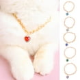 thumbnail image 2 of Trendy Pet Necklace Love-Heart Pendant Jewelry Accessory, Anti-Fade Fashion Dog Kitten Electroplate Necklace for Valentine's Day, 2 of 8