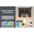 thumbnail image 5 of (2 pack) Better Homes & Gardens 8.5"H Traditional Indoor Wall Scone, Dark Bronze Metal Clear Glass Shade, 5 of 11