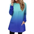 thumbnail image 2 of Sweatshirt for Women Women's Sweatshirt Pullover Active Sportswear Pocket Print Casual Round Neck Long Sleeve Top, 2 of 5