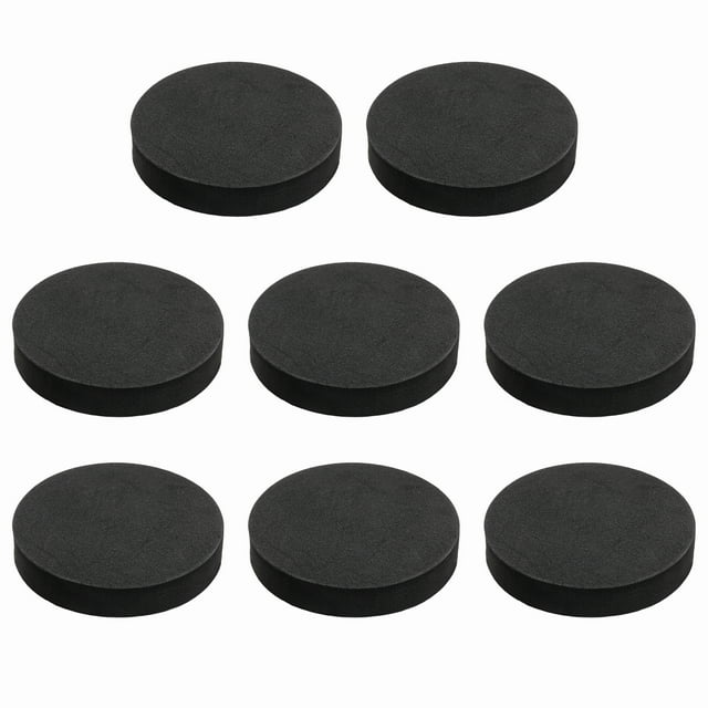 Pads de Aislamiento para Altavoces de Un Lado, 65mmx12mm Redondos Negros Antideslizantes de Espuma Acústica EVA Base Anti-Vibración para Altavoces Subwoofer HiFi Sistema de Sonido, Paquete de 8