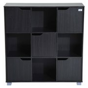 Black bookcase with glass doors Black bookcase with glass doors