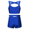 thumbnail image 2 of TiaoBug Girls Activewear Sports Bra Tops Crop Top Shorts Set Gym Workout Outfits 6-14 Royal_Blue 12, 2 of 7