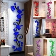 thumbnail image 3 of (black branches + light blue on the right)Rose vine 3D acrylic crystal wall sticker with a solid three-dimensional effect, 3 of 4