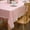 Pink White, variant on Elegant Waffle Weave Cotton Tablecloth with Tassels – Soft, Washable, Crease-Resistant, Perfect for Dining Tables, Events, Weddings, Restaurants, and Holiday Celebrations