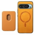 thumbnail image 5 of Vintage PU Leather Magnetic Back Case Cover for Google Pixel 9 Pro XL, Detachable Card Slot Portable Design Magsafe Anti-drop Shockproof 2 In 1 Phone Case Cover for Google Pixel 9 Pro XL, Yellow, 5 of 11