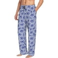 thumbnail image 6 of Sikiie Blue And White Flowers Pajama Pants Men, PJ Bottoms, Sleep & Lounge Pants-Large, 6 of 6