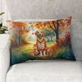 thumbnail image 2 of Hello Fall Golden Retriever Football Welcome Autumn with Leaves Pumpkins Quilt Pillowcase Goldens Dog Lover Gifts Idea Throw Pillow Cover Bed Home Decor - 00012, 2 of 5
