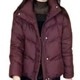 thumbnail image 4 of hoksml Winter Short Down Coat for Women, Casual Oversized Puffer Jacket, Warm Zip-Up Lightweight Outerwear, 4 of 4