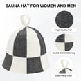 thumbnail image 2 of Uxcell 2-Pack Sauna Hat for Women and Men, Wool Sauna Cap Vaporarium Soft Durable Comfortable Breathable for Spa [White and Gray], 2 of 7