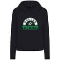 thumbnail image 2 of Women's Levelwear  Black Dallas Stars Sweet Banner Arch Tri-Blend Cropped Pullover Hoodie, 2 of 3