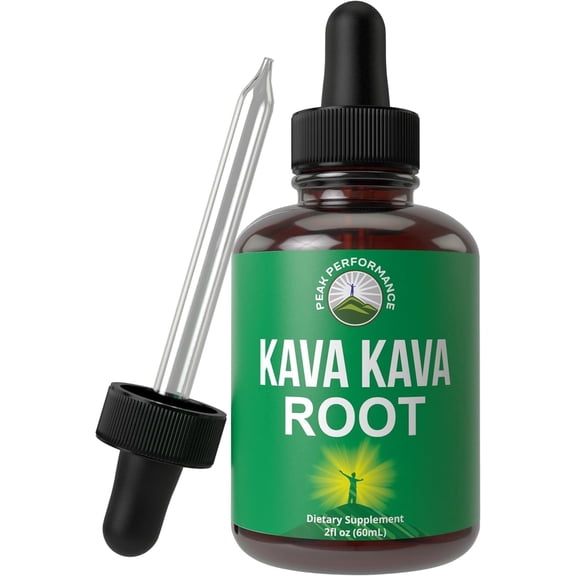 Kava Kava Root Extract Calming Liquid Drops More Concentrated - 1:3 Extraction Ratio. Vegan Supplement Aid for Relaxation, Calming, Natural Sleep. Sugar Free Gluten Free USA Tested Tincture