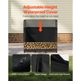 thumbnail image 4 of VEVOR Firewood Rack with Waterproof Cover, 4 ft Outdoor Firewood Holder, 1/4 Cord Storage Metal Log Holder,400lb Max Weight Capacity,Top Covered, PowderCoated Wood Storage Rack for Fireplace Deck, 4 of 9