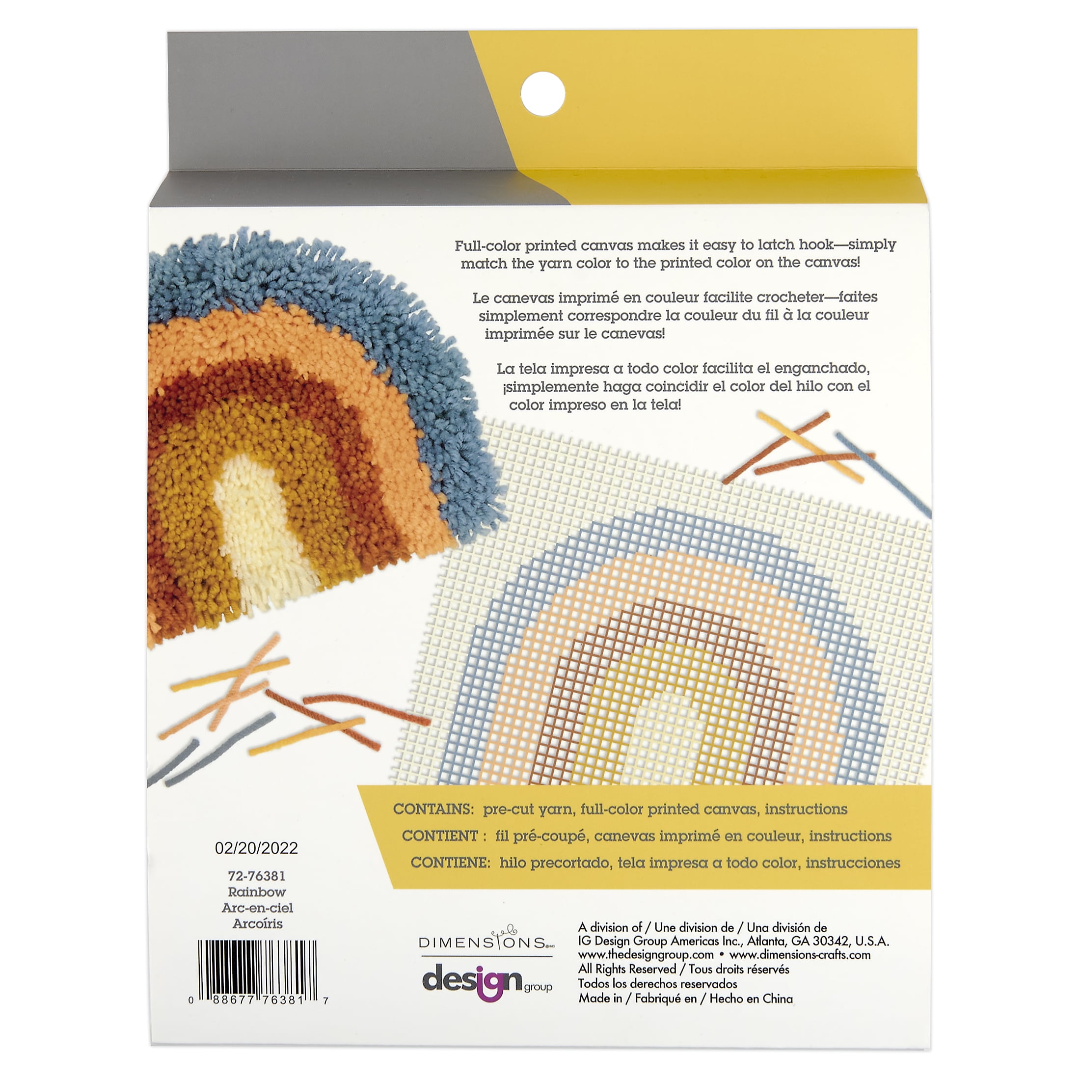 Orchidea Latch Hook Rug Kit - Alpaca Design, 20"x30", Includes Pre-Cut Yarn, Printed Canvas & Tool (Adults & Beginners)