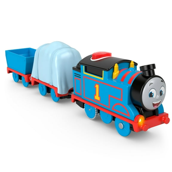Thomas & Friends Talking Toy Train, Motorized Engines with Sounds & Cargo Car (Styles May Vary)