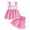Pink, variant on Toddler Outfits for Girls Toddler Baby Girl Clothes Girls Spring Summer Outfit Sleeveless Ruffle Top + Short 2 Piece Set Pink Size,6-12 Months