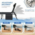 thumbnail image 5 of Flamaker Face Down Chaise Lounge Chair 5-Position Adjustable Sunbathing, Foldable Tanning Chair with Face& Arm Holes, Outdoor Recliner Chair for Pool, Beach, Patio, Lawn (Black, 1 Pcs), 5 of 7