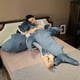 thumbnail image 4 of Tiburón martillo gigante, ballena azul, juguetes de peluche, almohada grande para dormir, regalo de Navidad, almohada de animales marinos, juguetes de peluche para niños, decoración de habitación, 4 of 5