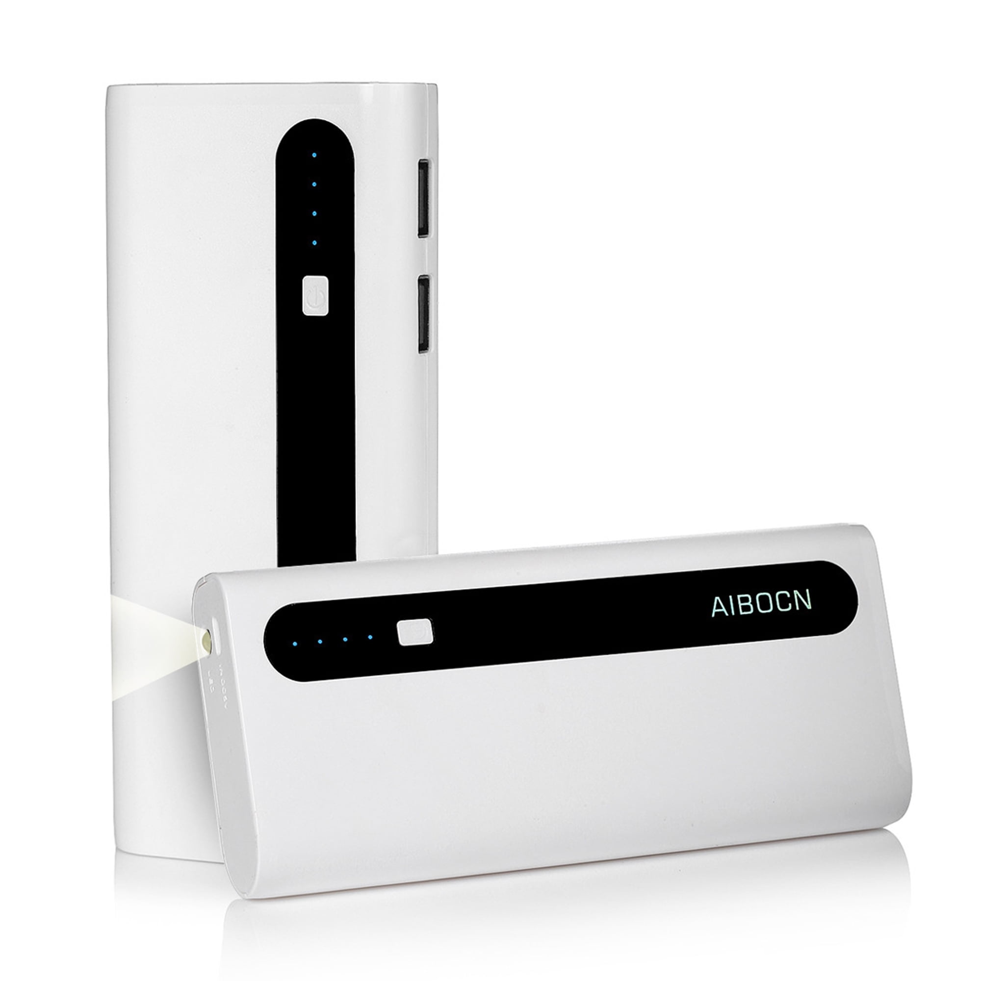 AIBOCN 10000mAh Power Bank 2 USB Ports External Battery Chargers