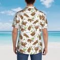 thumbnail image 5 of Cauagu Cute Sloth Print Hawaiian Shirt for Men,Casual Short Sleeve Button Down Shirts Summer Beach Men's Regular-Fit Short-Sleeve Print Shirt -3X-Large, 5 of 6