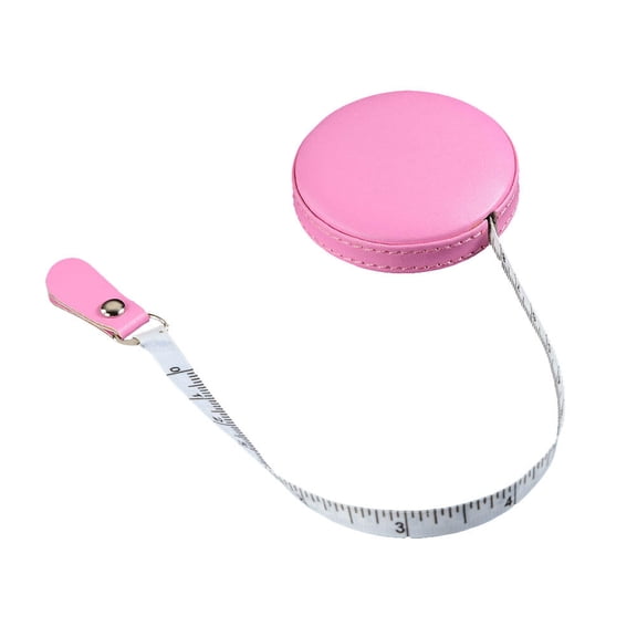 UPGRATOR Pink Plastic Retractable Tape Measure Dual Sided Inches and Centimeters for Measuring