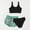 Green-4, variant on CYRBOKO Girls Graphic Swimsuit, Spaghetti Straps Summer Lightweight 3 Pieces Bikinis Set Green Size 7-8 T