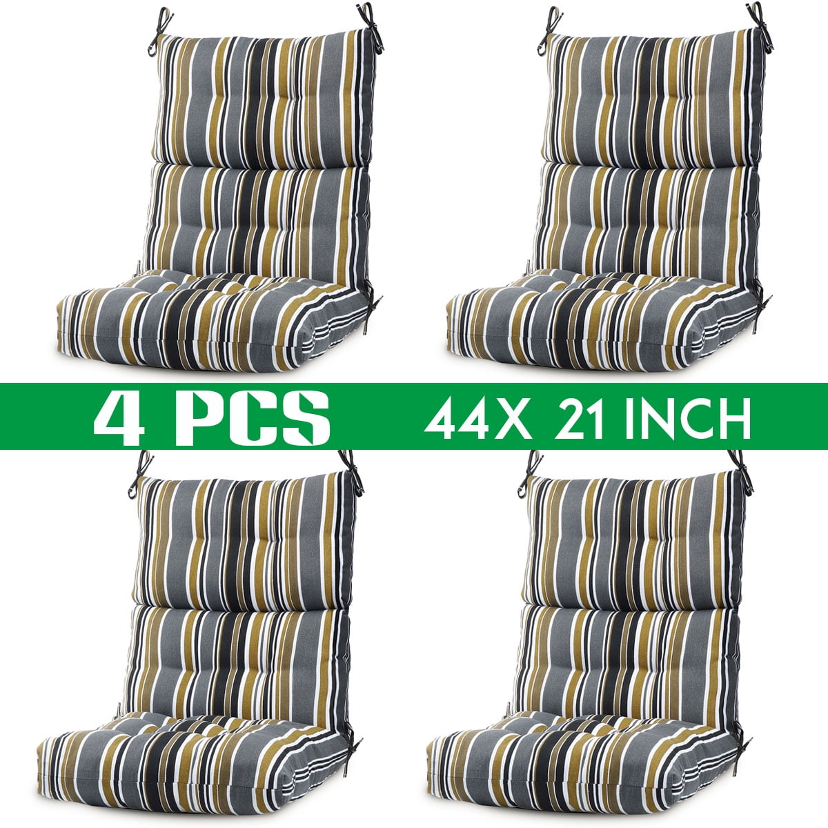 Romhouse 4X Outdoor Dining Chair Cushion High Back High