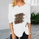 thumbnail image 2 of Camiseta de manga larga con cuello redondo y estampado informal a la moda para mujer Fridja  fjkfkj1467, 2 of 5
