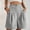 Gray women high waisted shorts with pockets a1, variant on Cagogo Women's High Waisted Shorts with Pockets Solid Casual Summer Beach Vacation Shorts Elastic Waist Lounge Trousers Travel Clothes, Hot Pink M