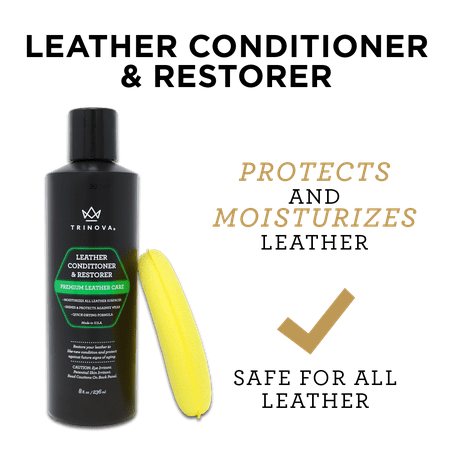TriNova Leather Conditioner and Restorer with Water Repellent Formula, 8 oz