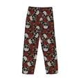thumbnail image 5 of Xecao Red Rose Skull Men's Straight Lounge Pajama Pants: The Ultimate in Comfortable Sleepwear, 5 of 9