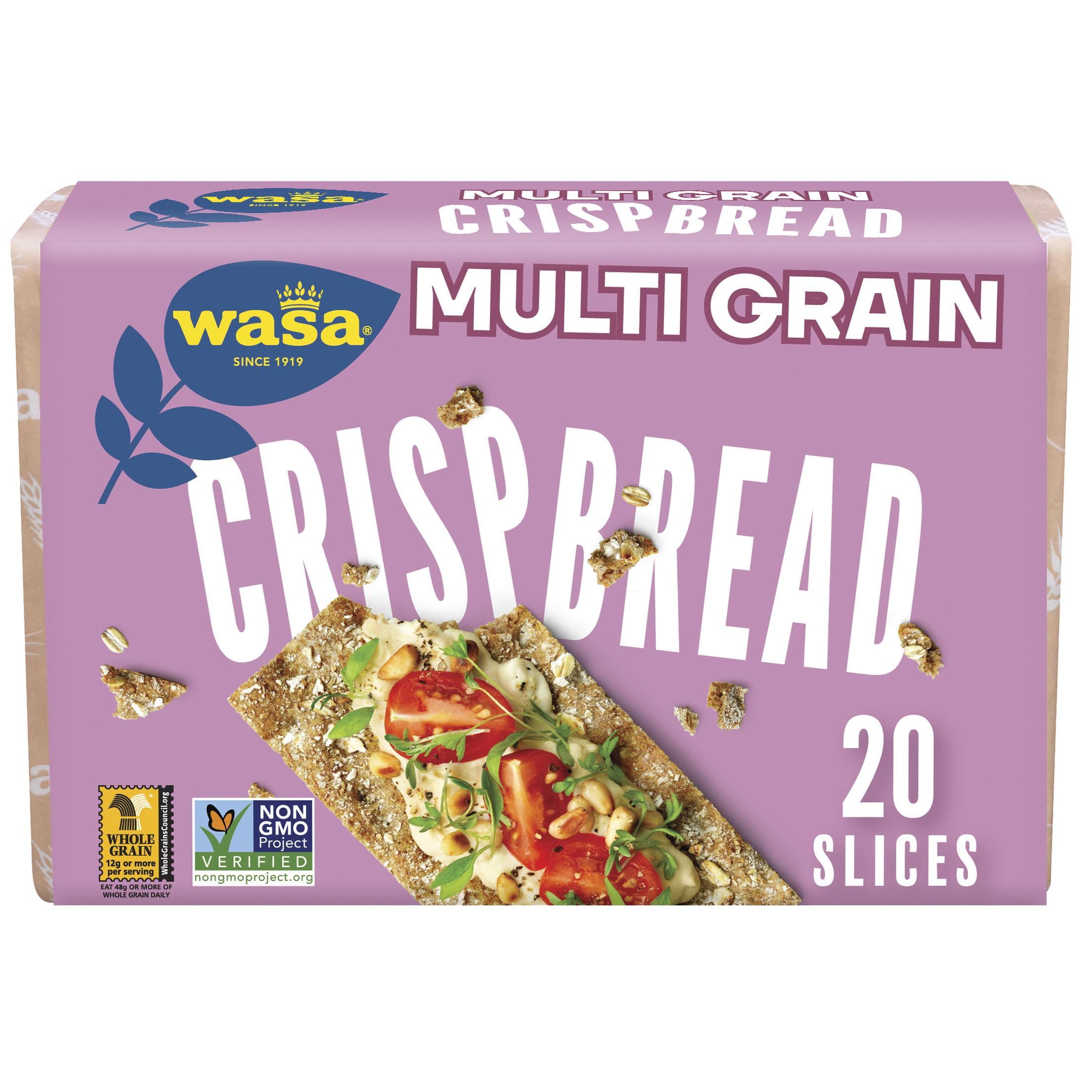 (2 pack) Wasa Multi Grain Crispbread, Multigrain Crackers, Non-GMO Ingredients, Fat Free, 9.7 oz