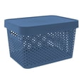 thumbnail image 1 of Caja con Tapa 17 Litros Plastic Trends Modelo Paris Color Azul Plumbago, 1 of 4