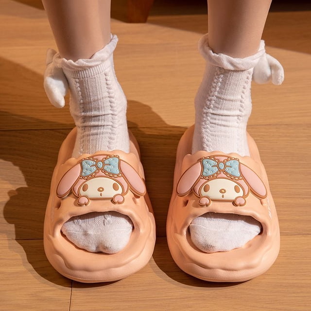 Sandalias de baño a juego para el hogar de verano Hello Kitty My Melody Cinnamoroll Zapatillas de dibujos animados de anime Hot Kawaii Y2kzhangyuxiang zhangyuxiang unisex