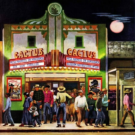 Marmont Hill Cactus Theater by John Falter Painting Print on Wrapped Canvas