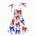thumbnail image 5 of TOWED22 Toddler Girls 4th of July Dress Girls American Flag Outfit Kids Patriotic Independence Memorial Day Dress(Watermelon Red,3-4 Y), 5 of 5