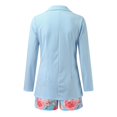thumbnail image 5 of LYXSSBYX Womens Blazer Jacket with Shorts Women Solid Long Sleeve Cardigan Coat Pocket Shorts Suit, 5 of 9