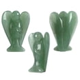 thumbnail image 4 of Spencer Crystal Angel Figurine Carved Angel Statue Gemstone Decor Polished Natural Healing Stone Spiritual Gift Meditation "Green", 4 of 7